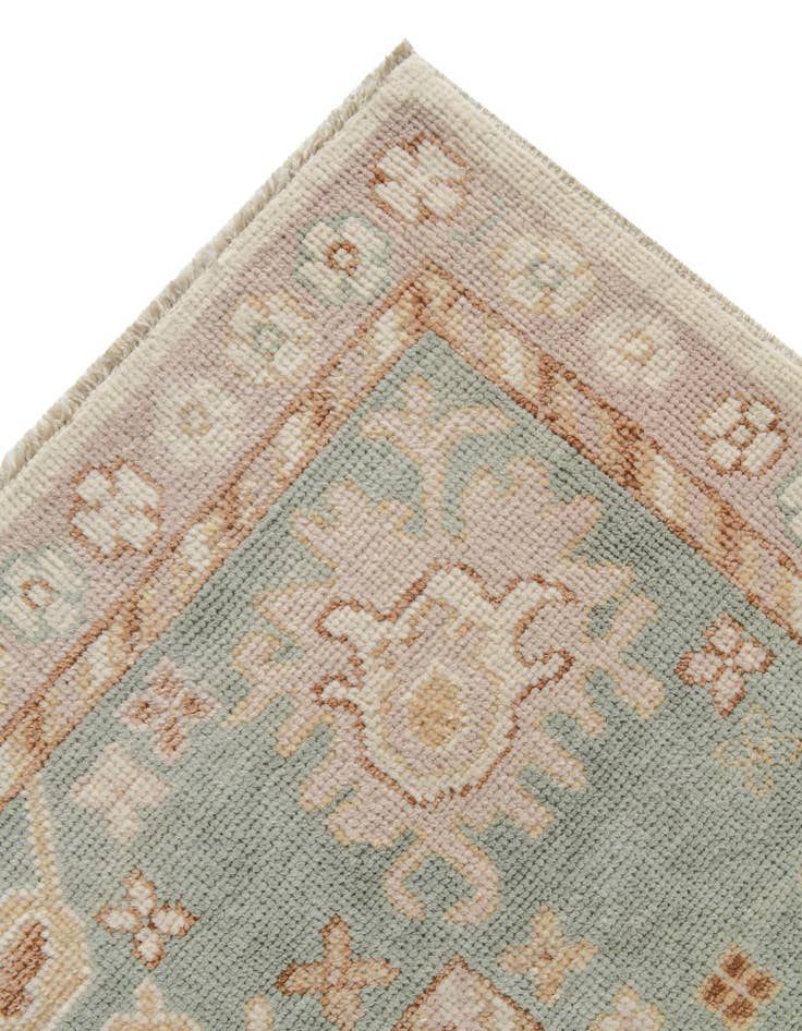 Detail image of 8' 2 x 10'  Hand Knotted Oushak Wool Rug