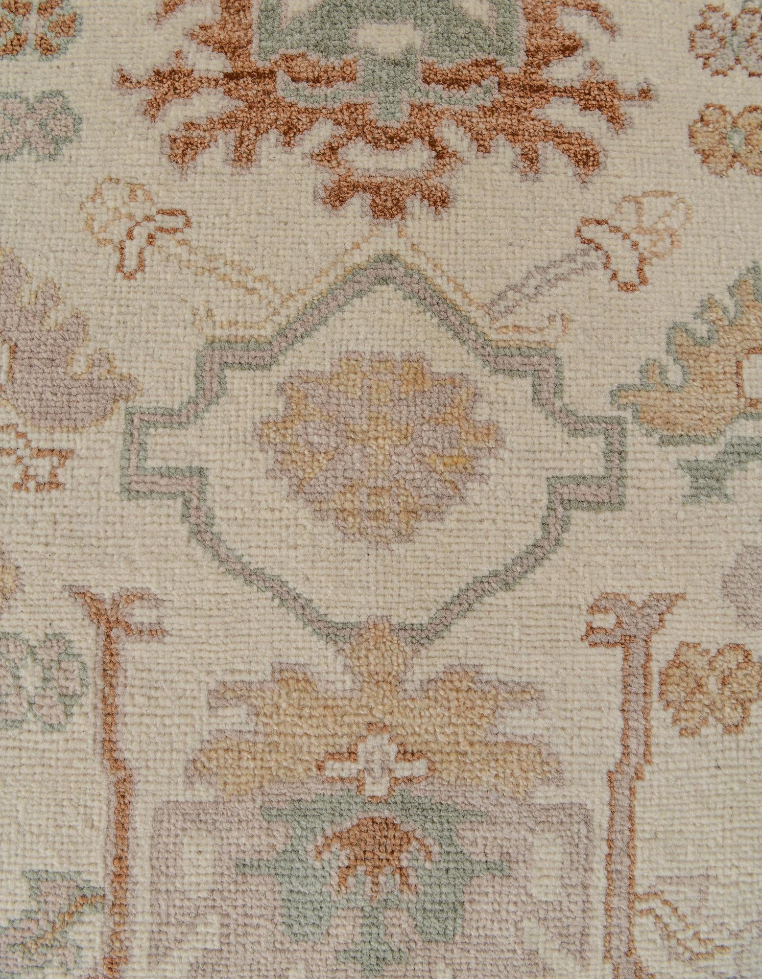 8' 2 x 10' Hand Knotted Oushak Wool Rug