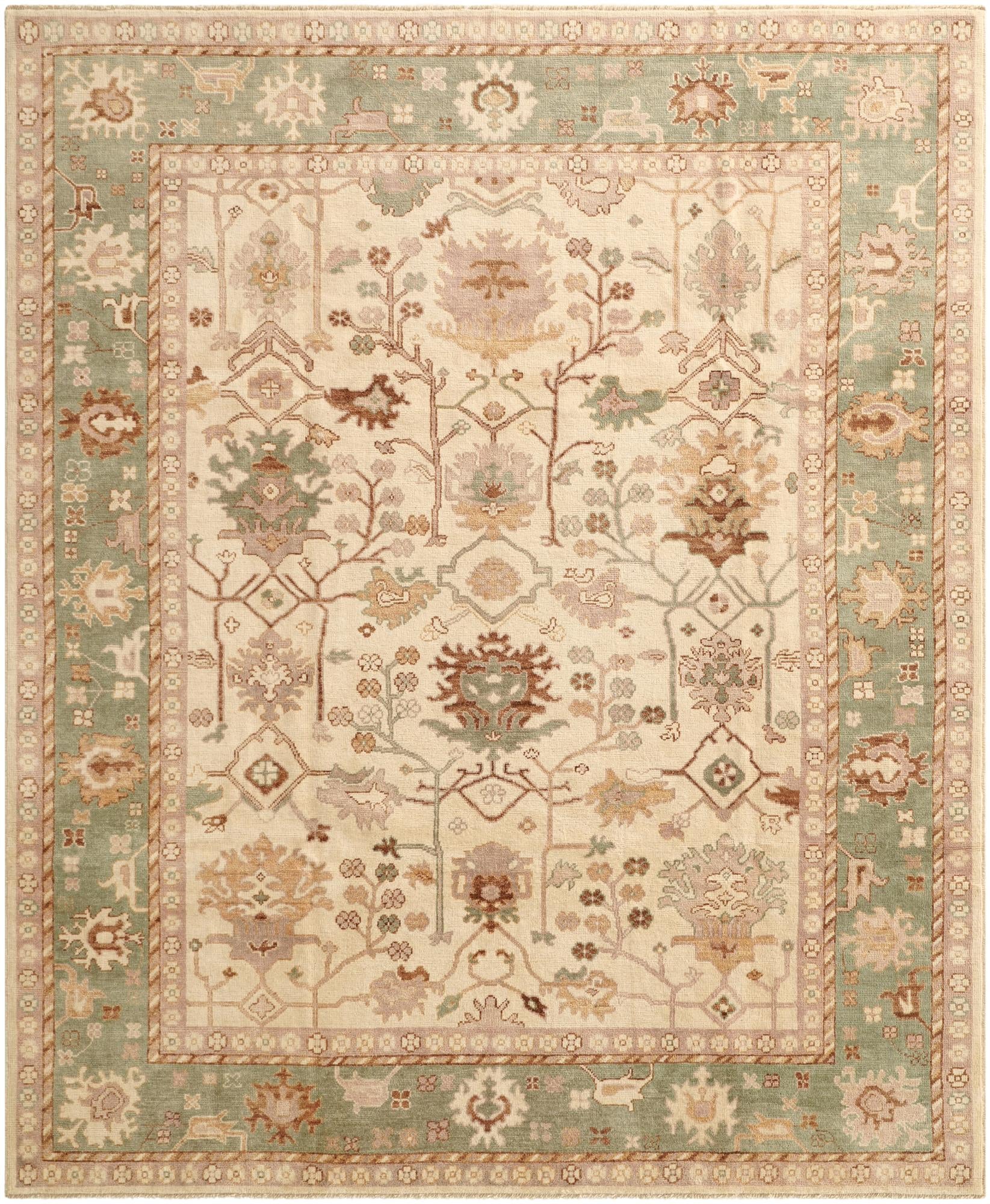 8' 2 x 10'  Hand Knotted Oushak Wool Rug