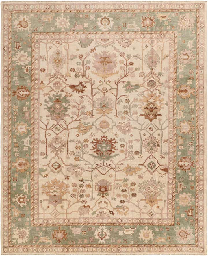 8' 2 x 10' Hand Knotted Oushak Wool Rug