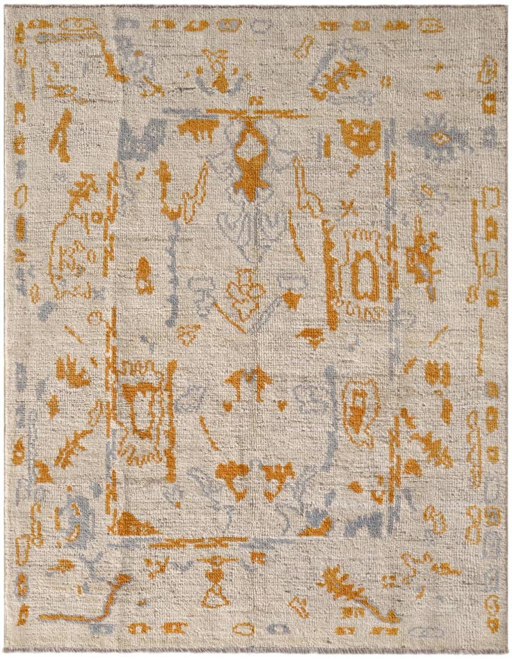 Detail image of 4' 1 x 6' 1 Oushak Wool Rug