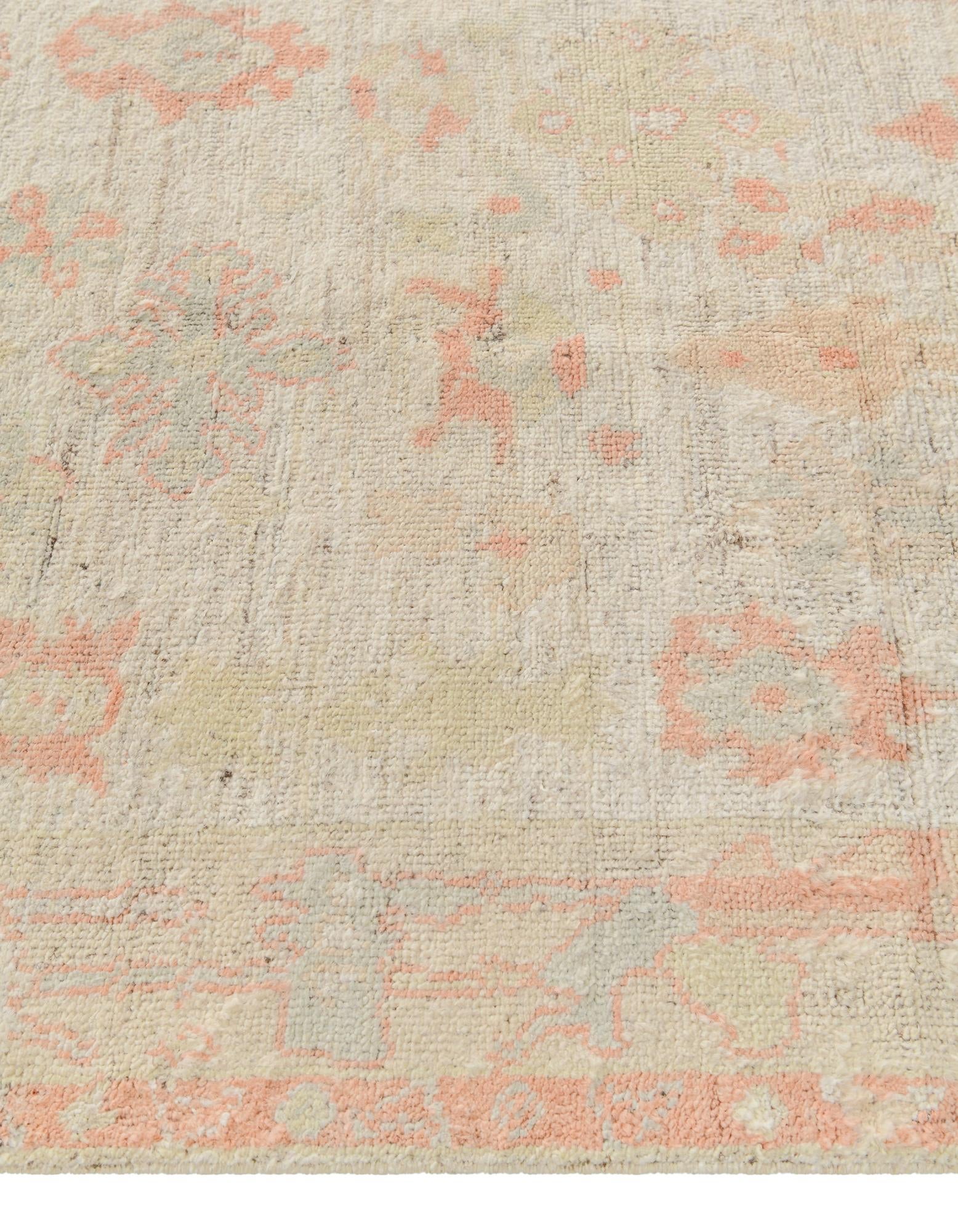 3' 11 x 5' 11 Hand Knotted Oushak Wool Rug