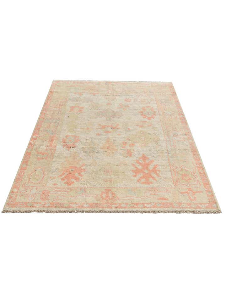 3' 11 x 5' 11 Hand Knotted Oushak Wool Rug