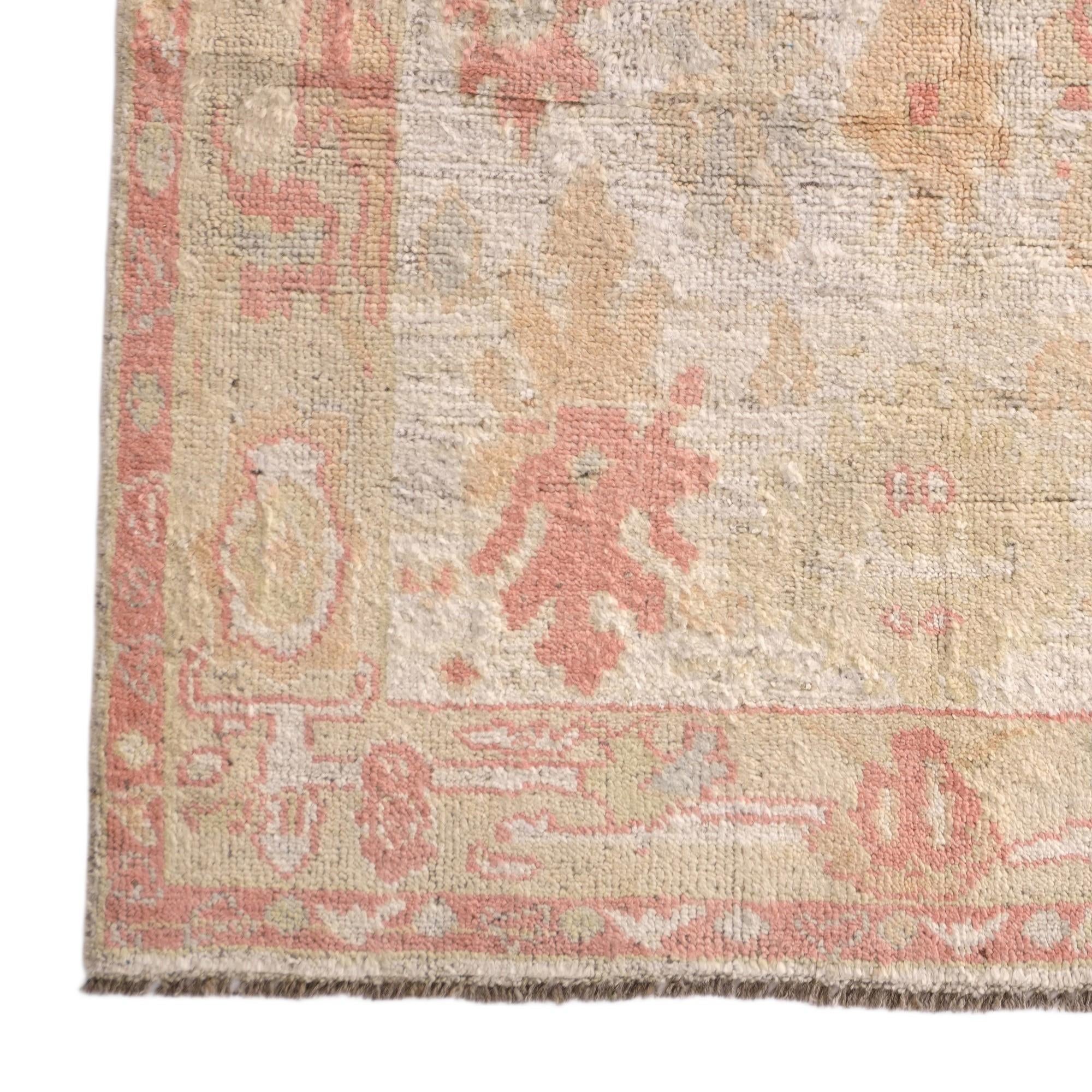 3' 11 x 5' 11 Hand Knotted Oushak Wool Rug