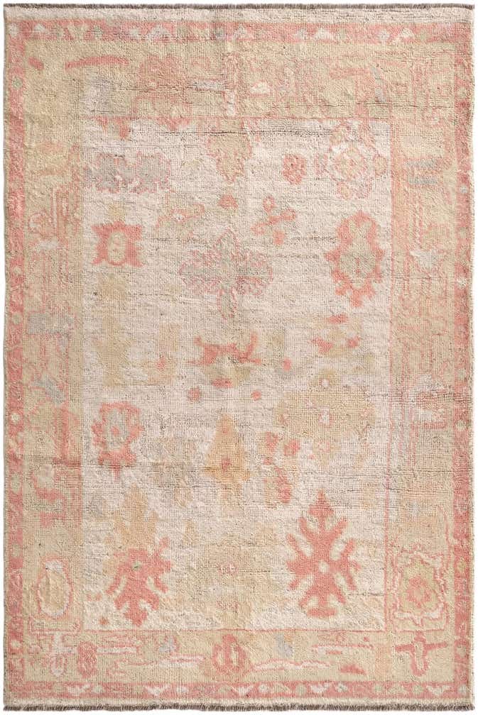 3' 11 x 5' 11 Hand Knotted Oushak Wool Rug