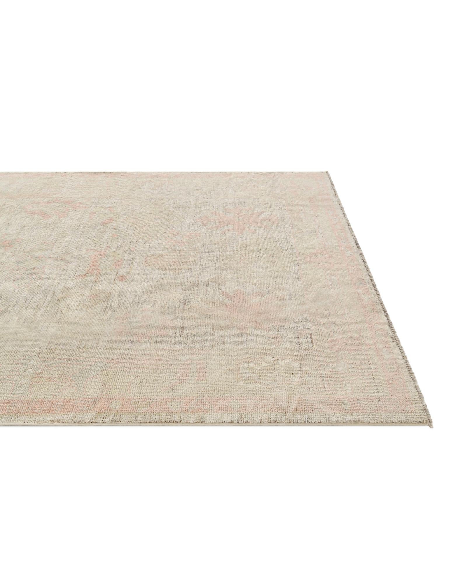5' 4 x 6' 10 Hand Knotted Oushak Wool Rug