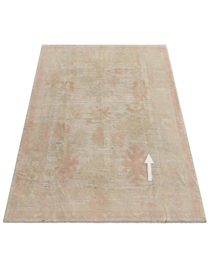 Detail image of 5' 4 x 6' 10  Hand Knotted Oushak Wool Rug