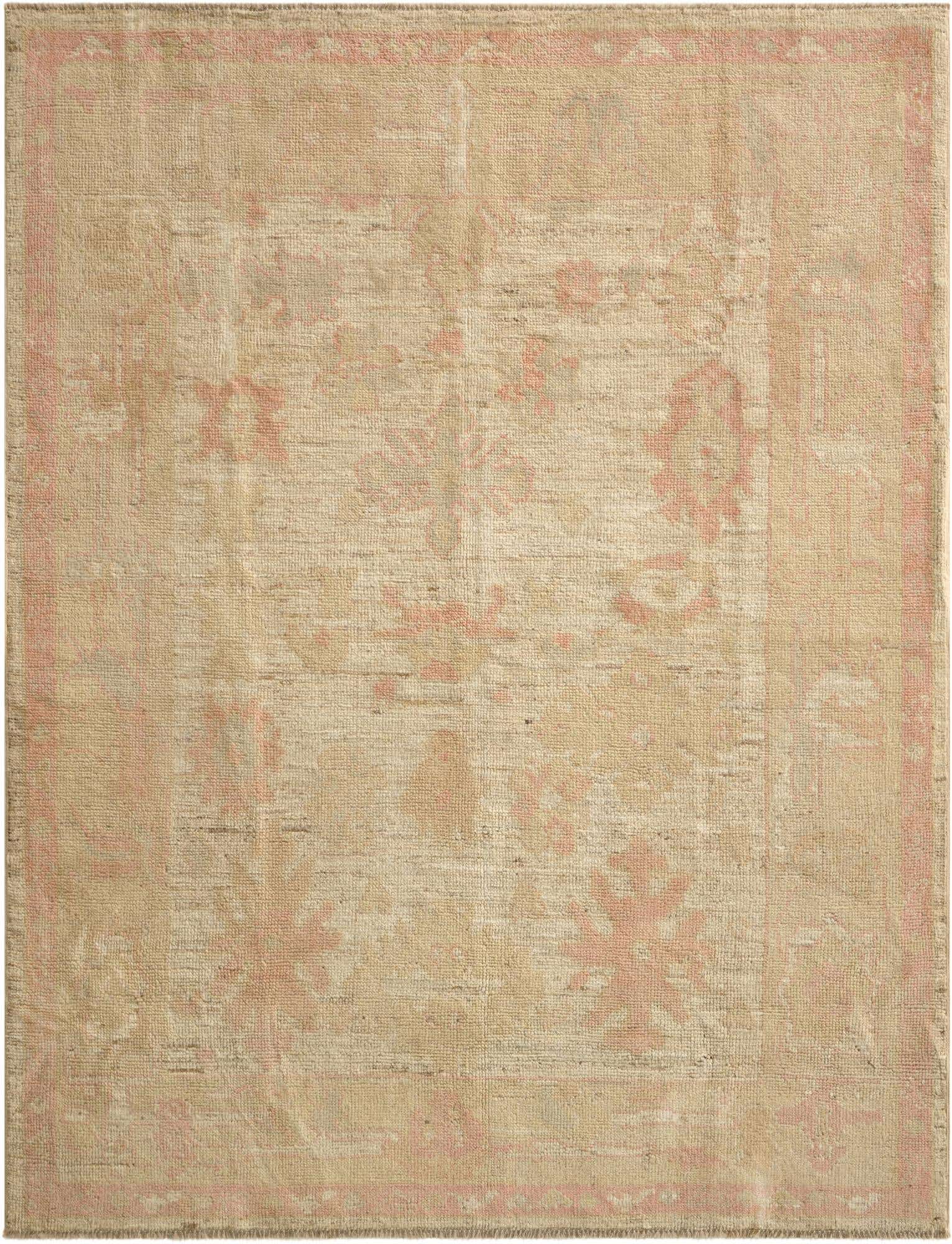 5' 4 x 6' 10 Hand Knotted Oushak Wool Rug