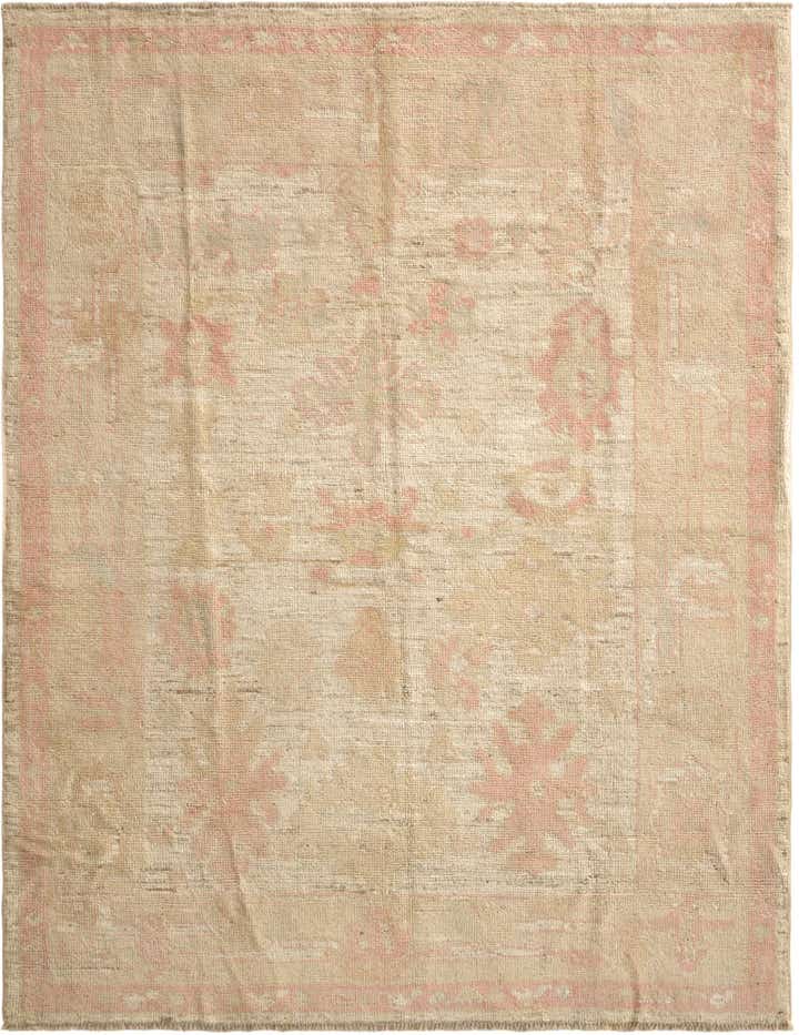 5' 4 x 6' 10 Hand Knotted Oushak Wool Rug