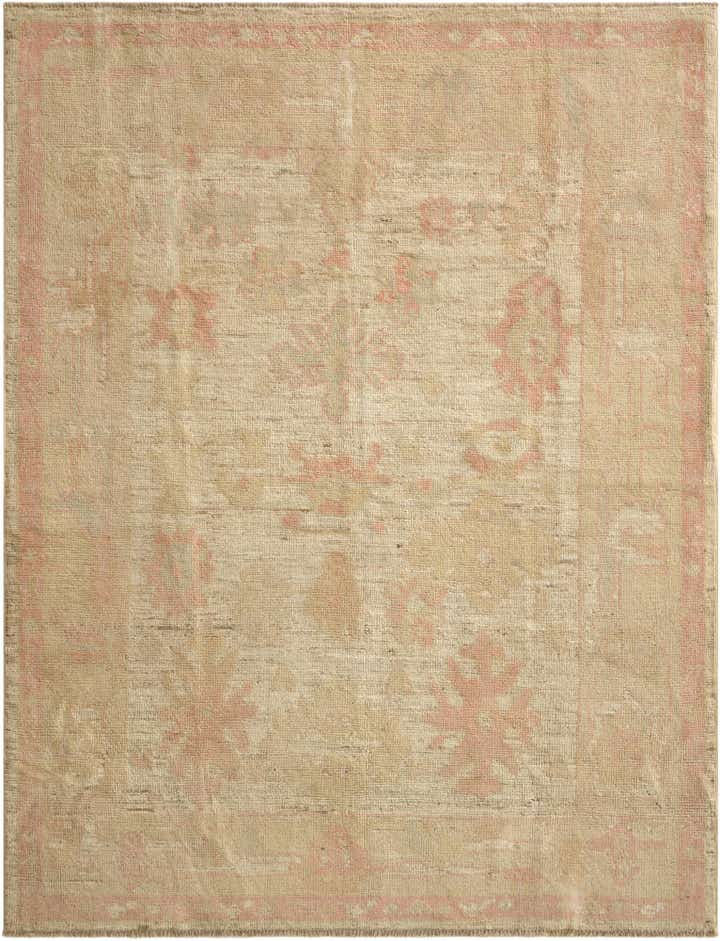5' 4 x 6' 10 Hand Knotted Oushak Wool Rug