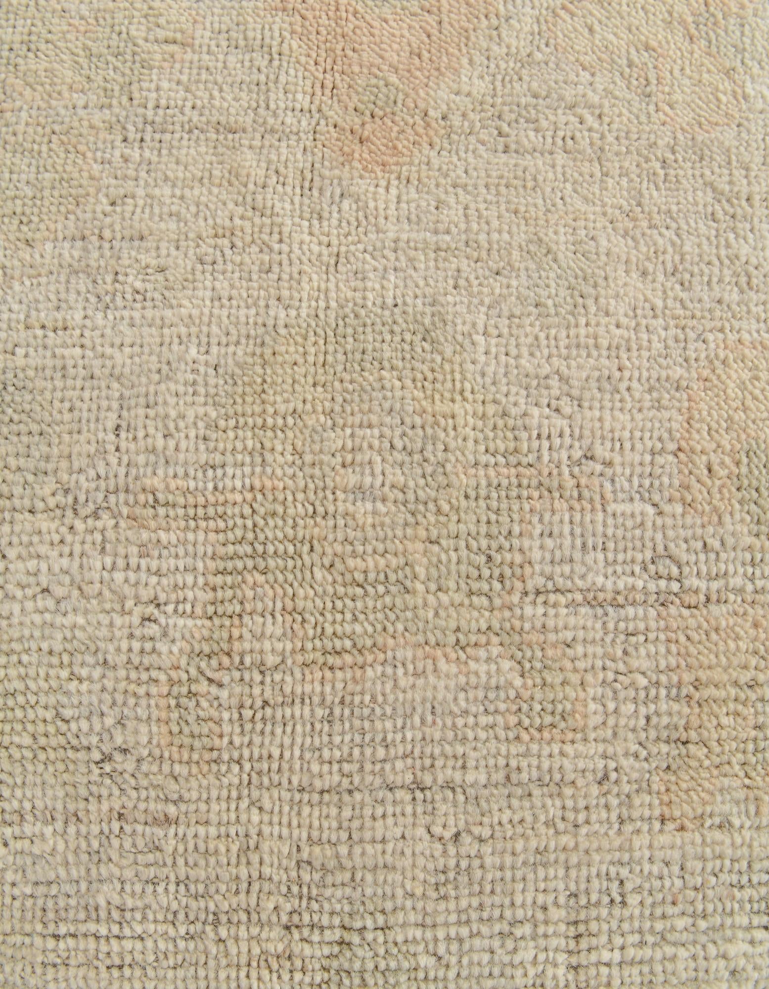 5' x 7' 5 Hand Knotted Oushak Wool Rug
