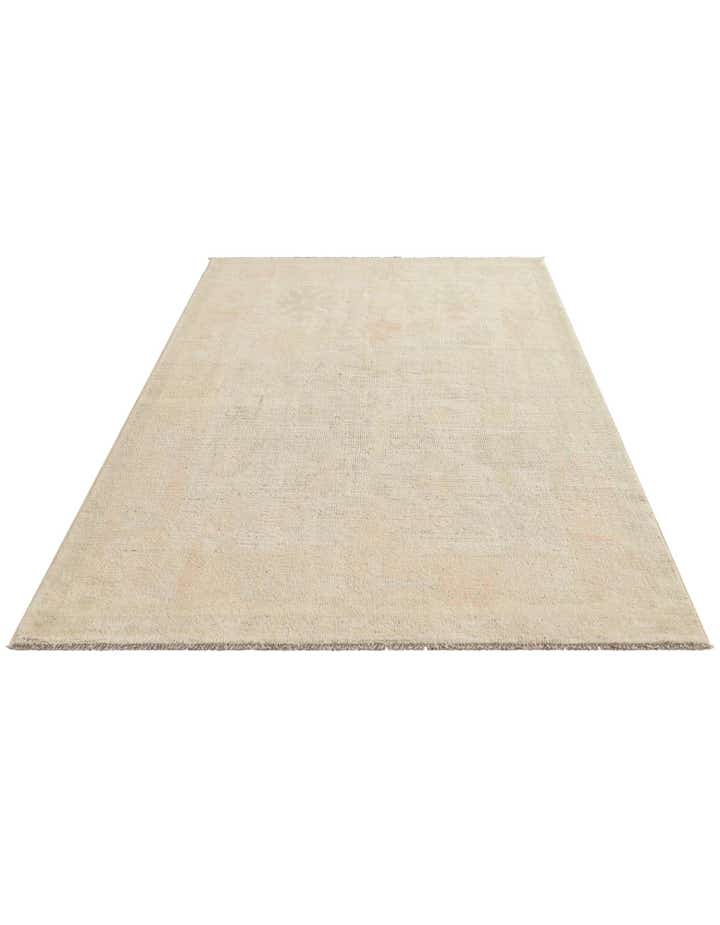 5' x 7' 5 Hand Knotted Oushak Wool Rug
