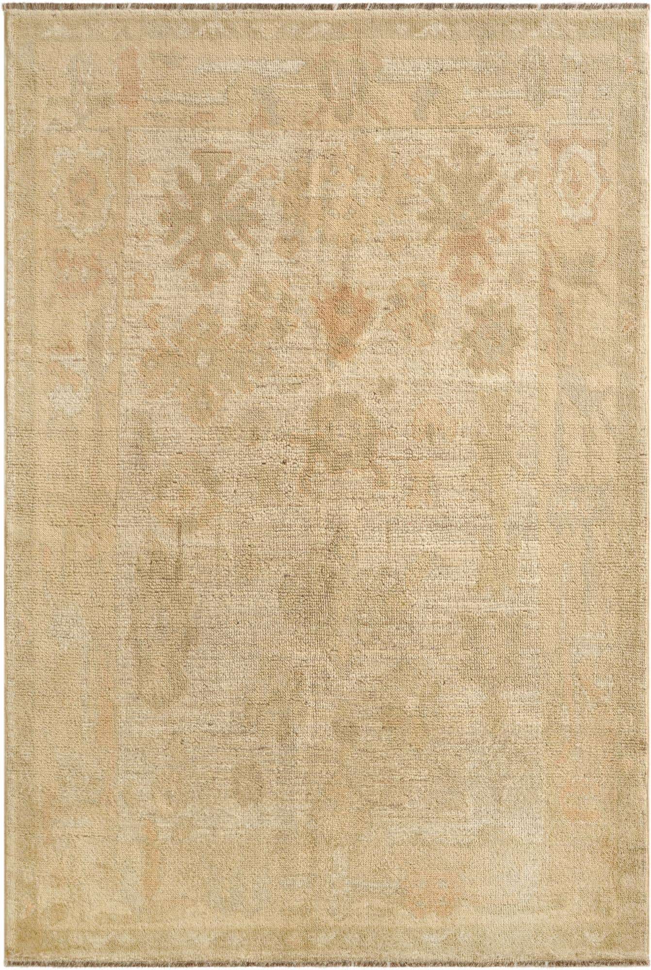 5' x 7' 5 Hand Knotted Oushak Wool Rug