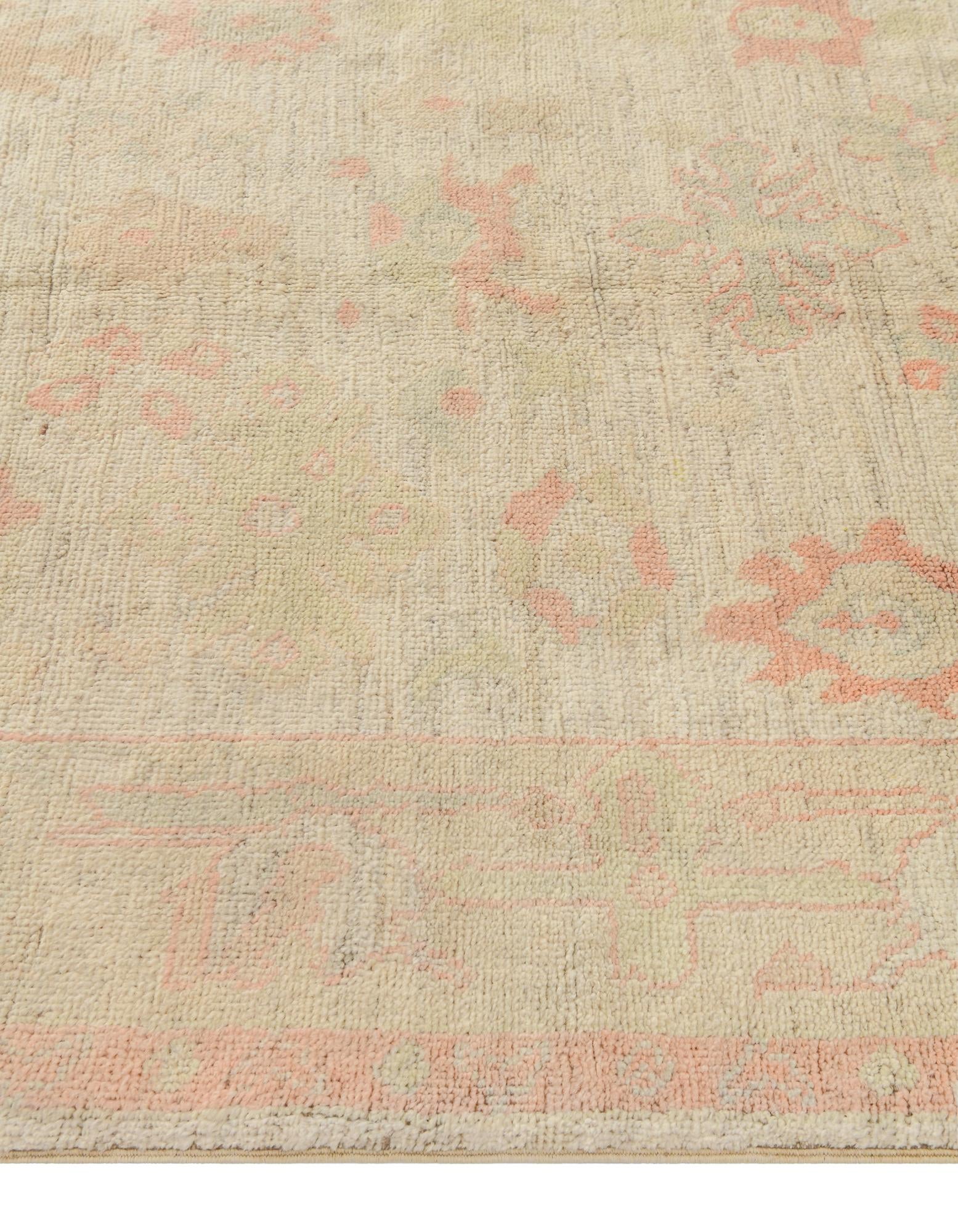 5' 2 x 7' 4 Hand Knotted Oushak Wool Rug