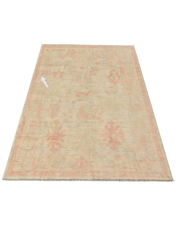 Detail image of 5' 2 x 7' 4  Hand Knotted Oushak Wool Rug