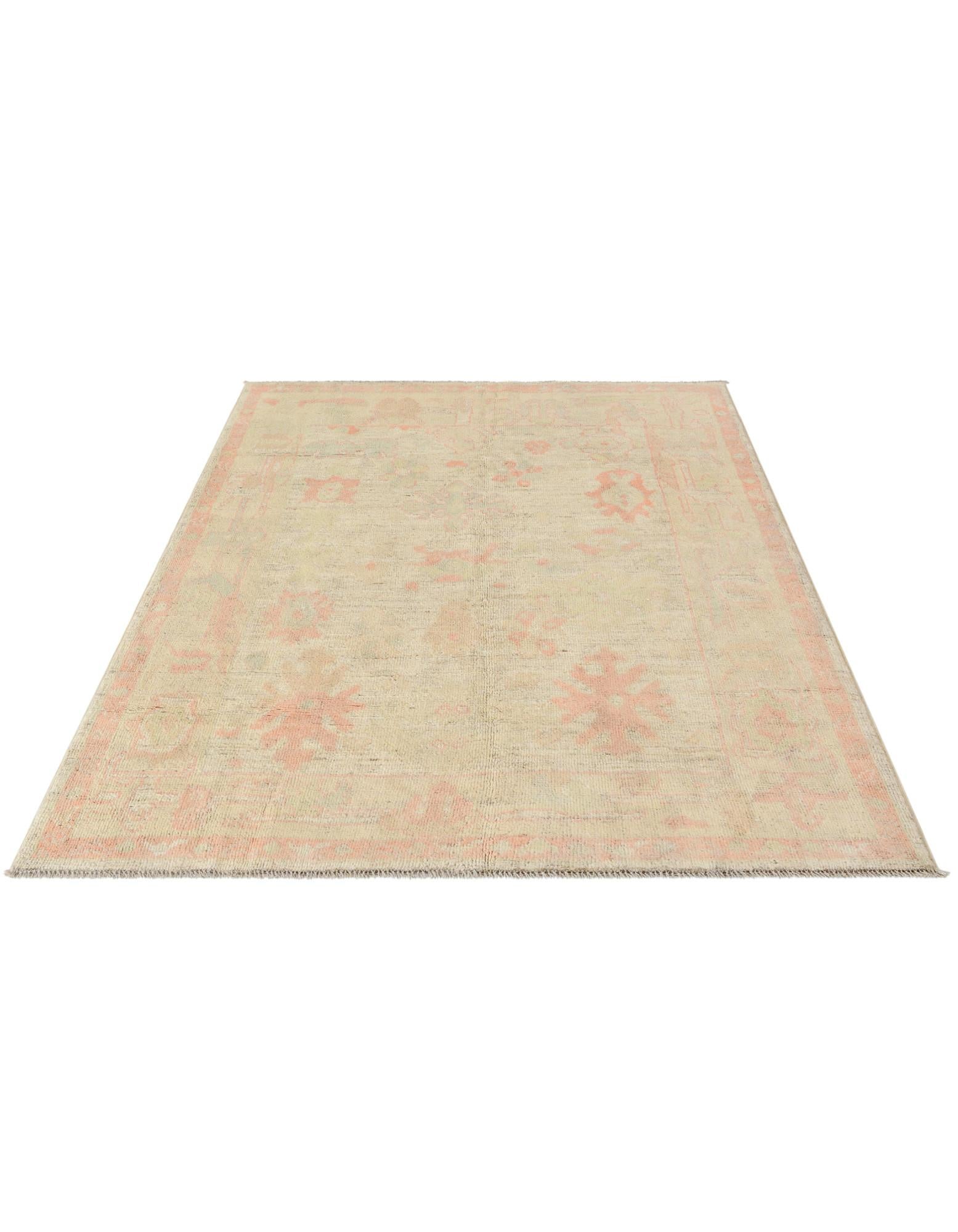 5' 2 x 7' 4 Hand Knotted Oushak Wool Rug