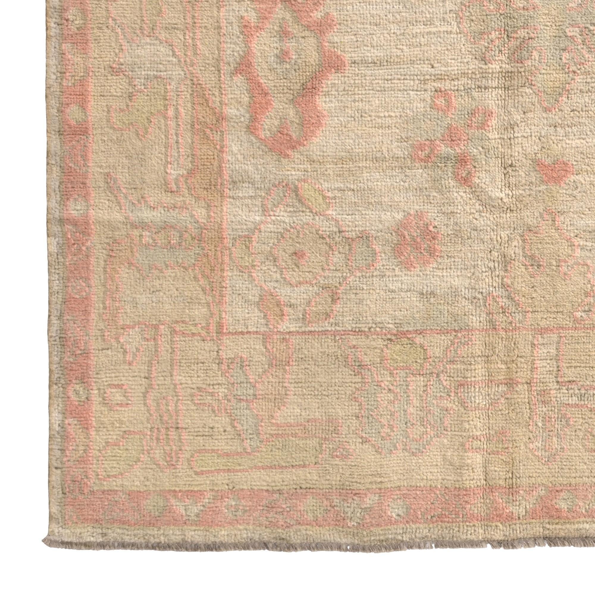 5' 2 x 7' 4 Hand Knotted Oushak Wool Rug