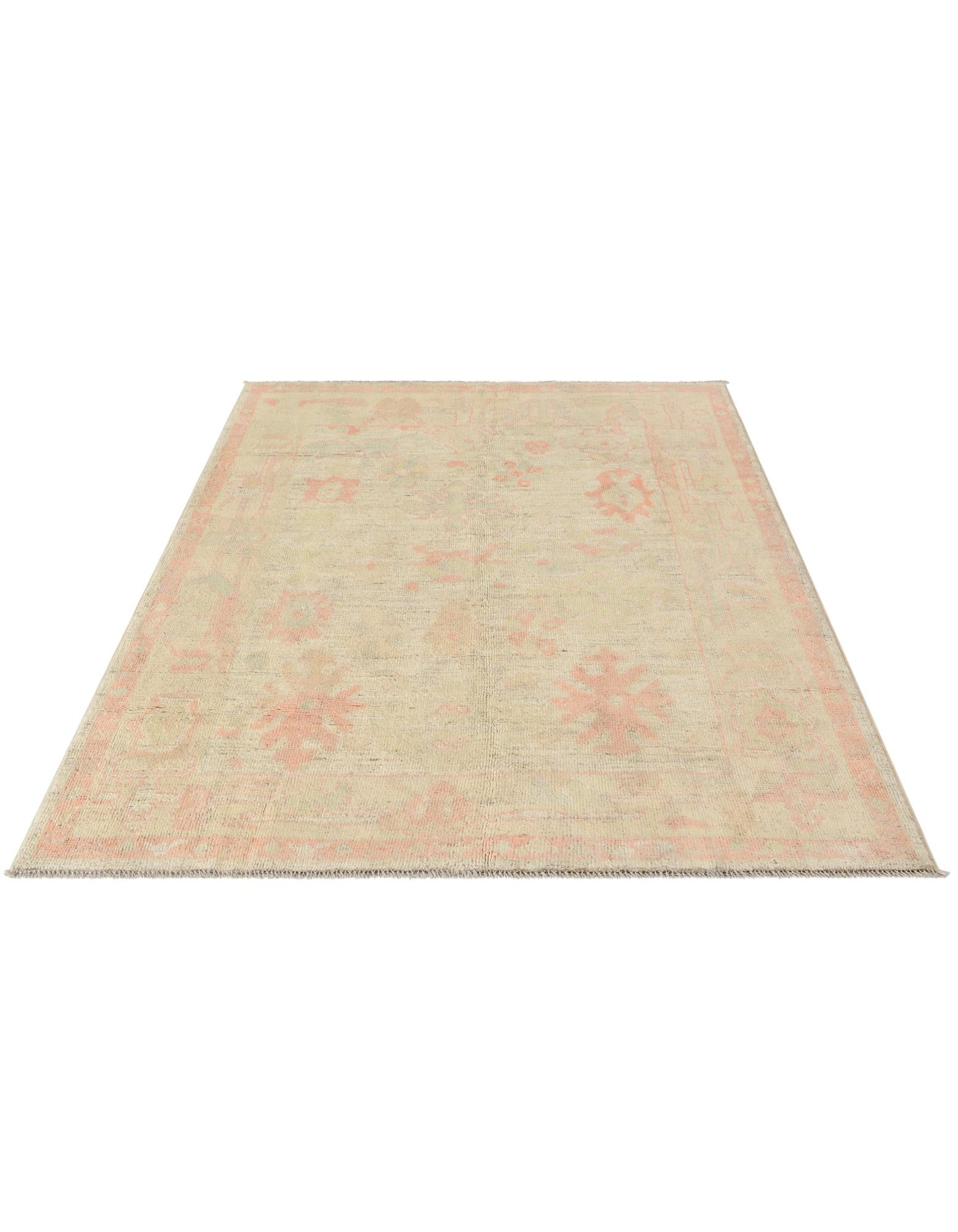 5' 2 x 7' 4 Hand Knotted Oushak Wool Rug