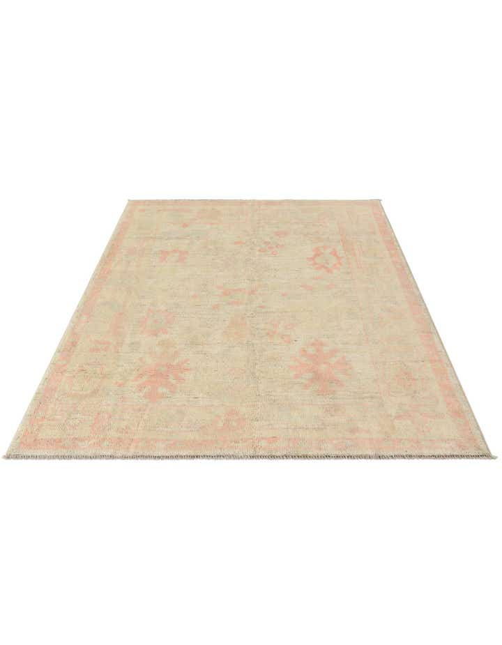 5' 2 x 7' 4 Hand Knotted Oushak Wool Rug