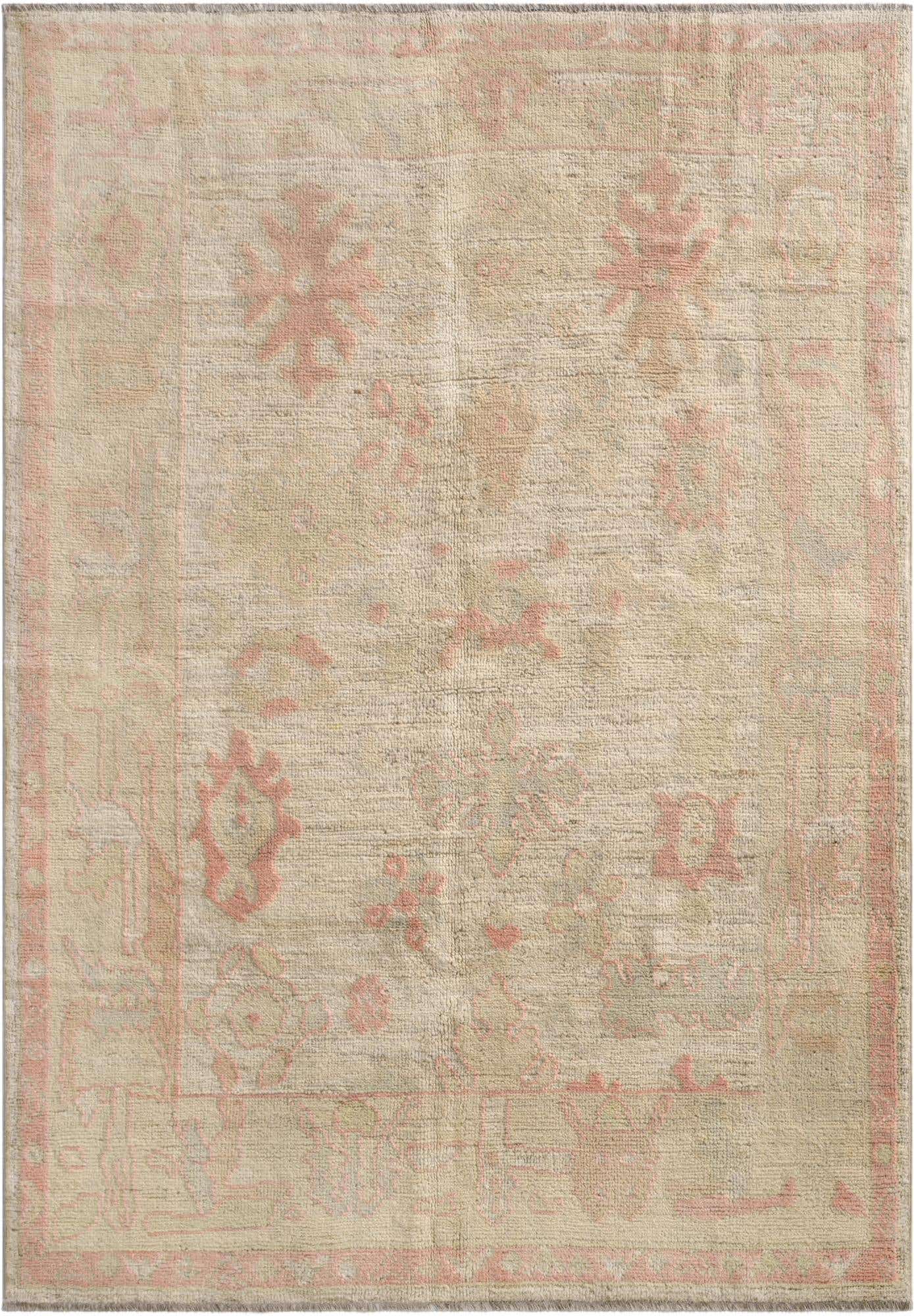 5' 2 x 7' 4 Hand Knotted Oushak Wool Rug