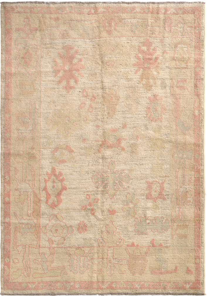 5' 2 x 7' 4 Hand Knotted Oushak Wool Rug