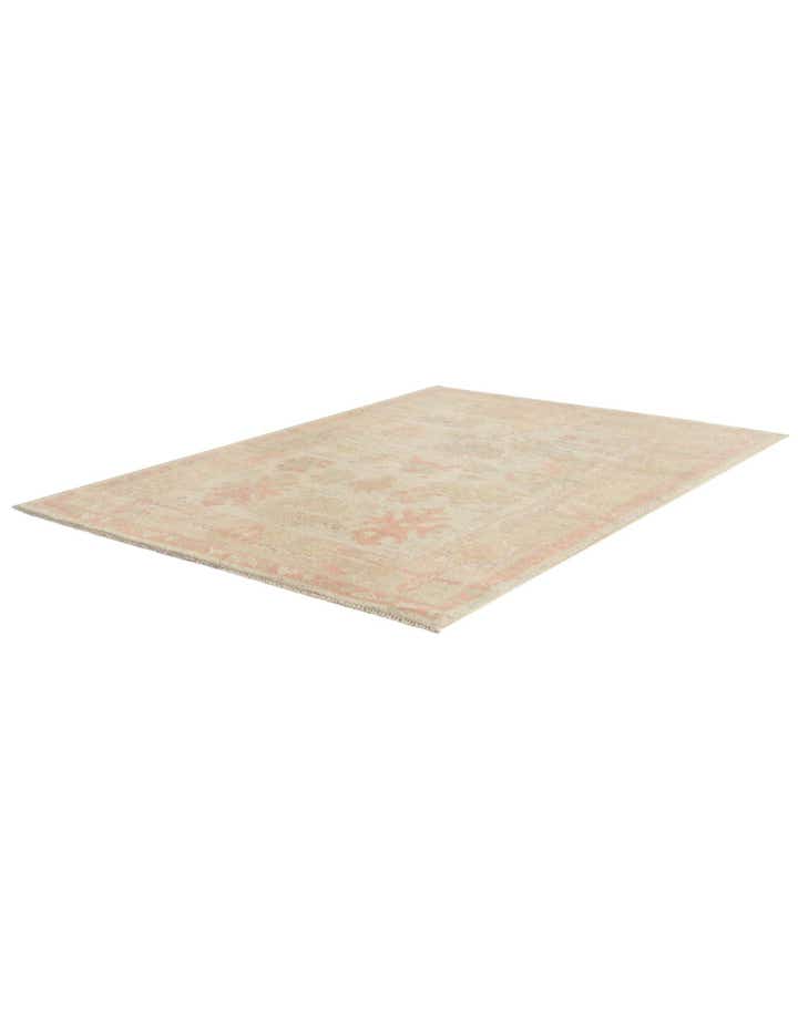 4' 4 x 6' 3 Hand Knotted Oushak Wool Rug