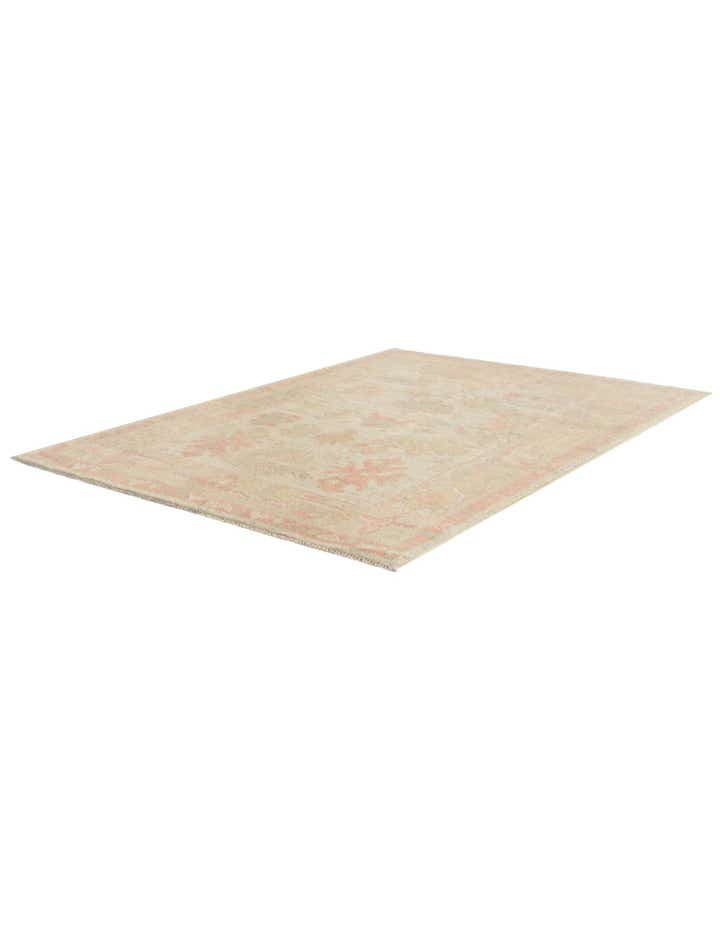 4' 4 x 6' 3 Hand Knotted Oushak Wool Rug