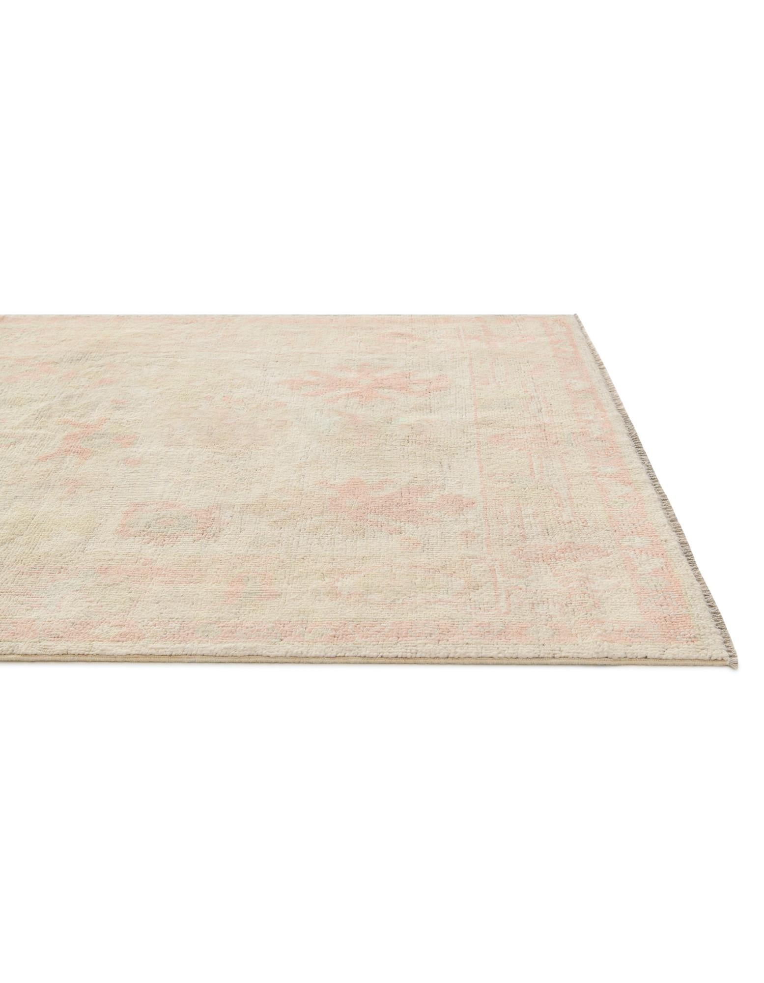 4' 4 x 6' 3 Hand Knotted Oushak Wool Rug