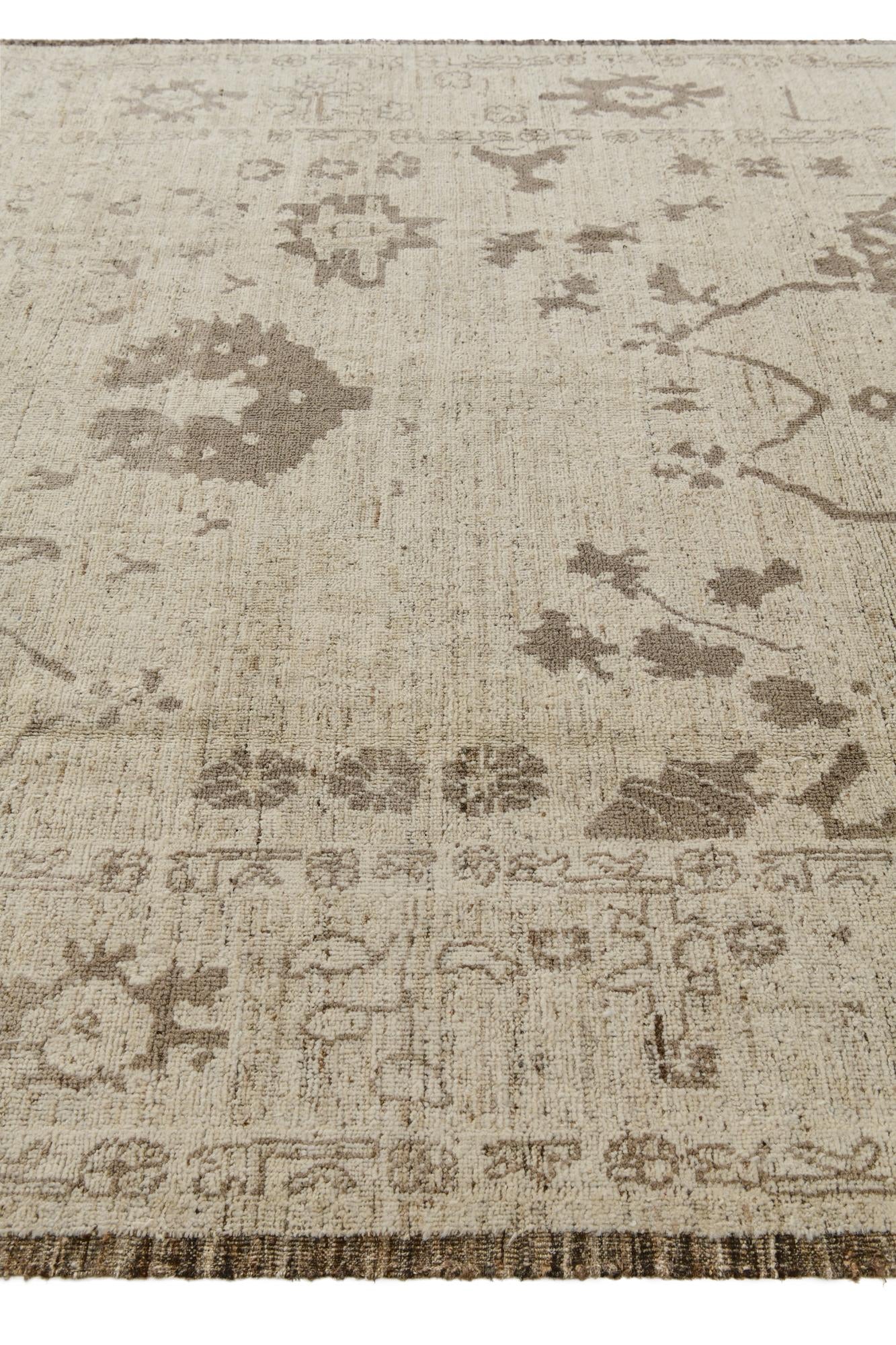 8' 3 x 10' 1 Hand Knotted Oushak Wool Rug