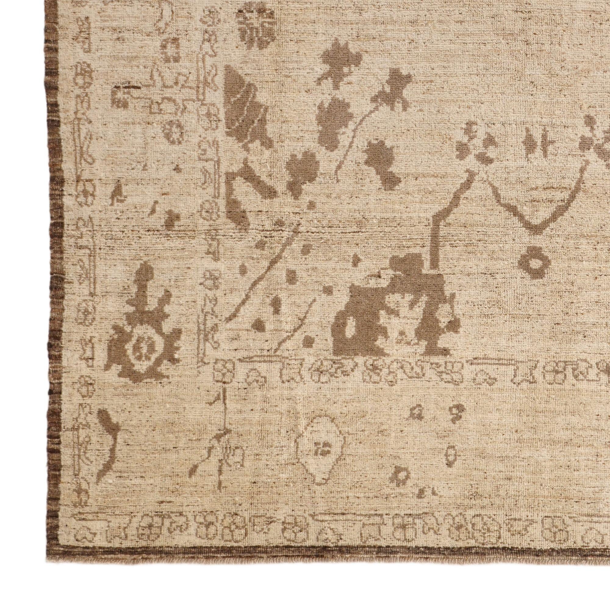 8' 3 x 10' 1 Hand Knotted Oushak Wool Rug