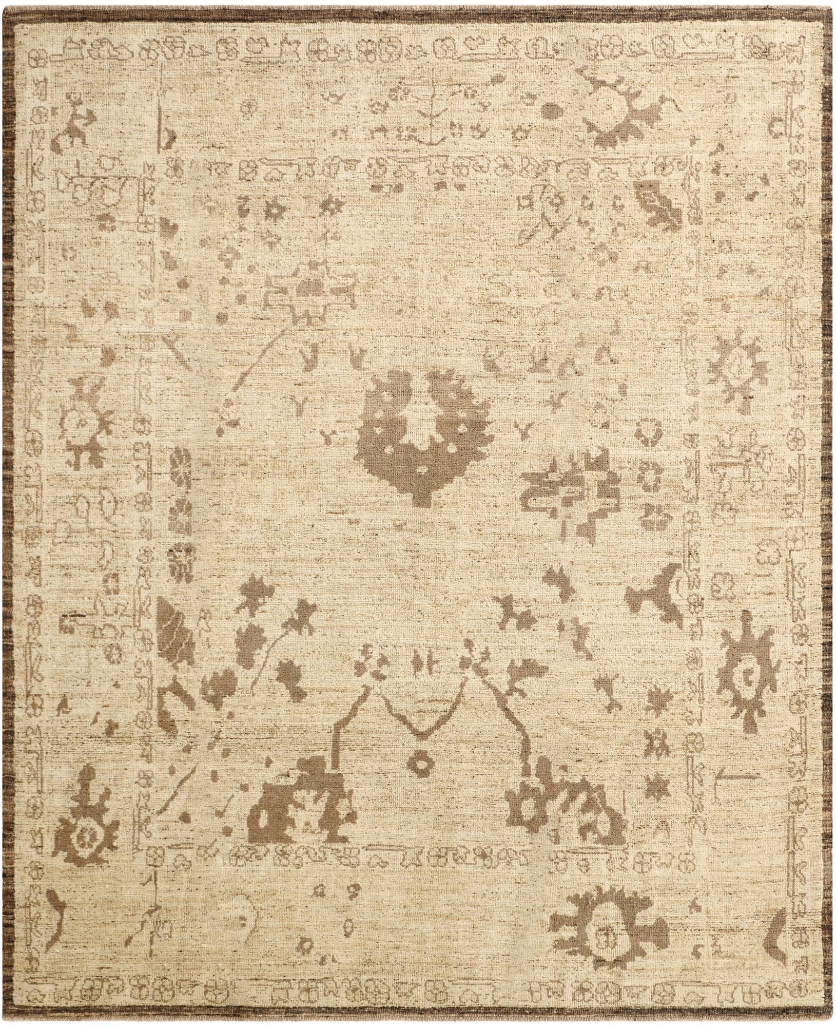 8' 3 x 10' 1  Hand Knotted Oushak Wool Rug