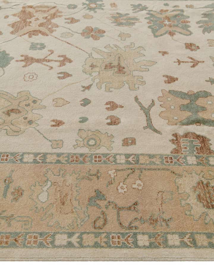8' x 10' Hand Knotted Oushak Wool Rug