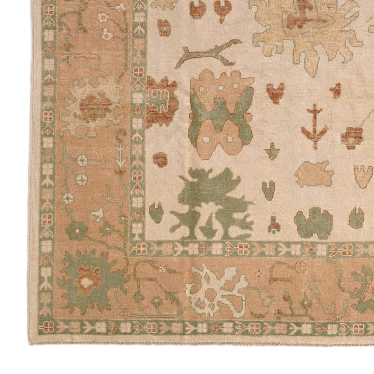 Detail image of 8' x 10' Hand Knotted Oushak Wool Rug