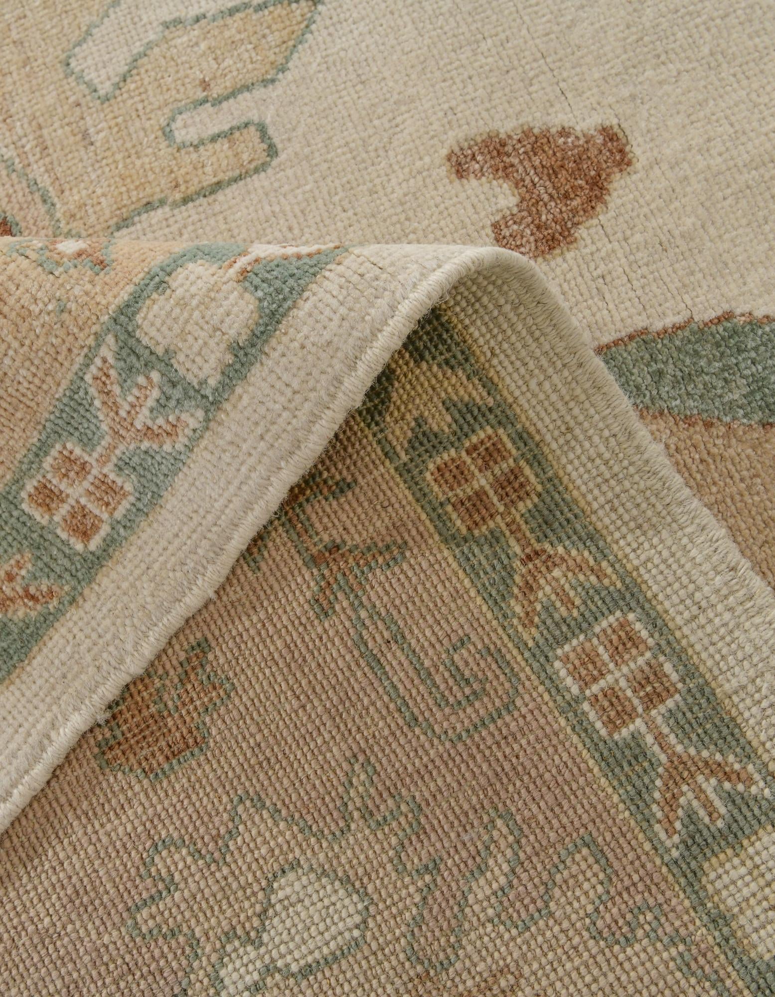 8' x 10' Hand Knotted Oushak Wool Rug