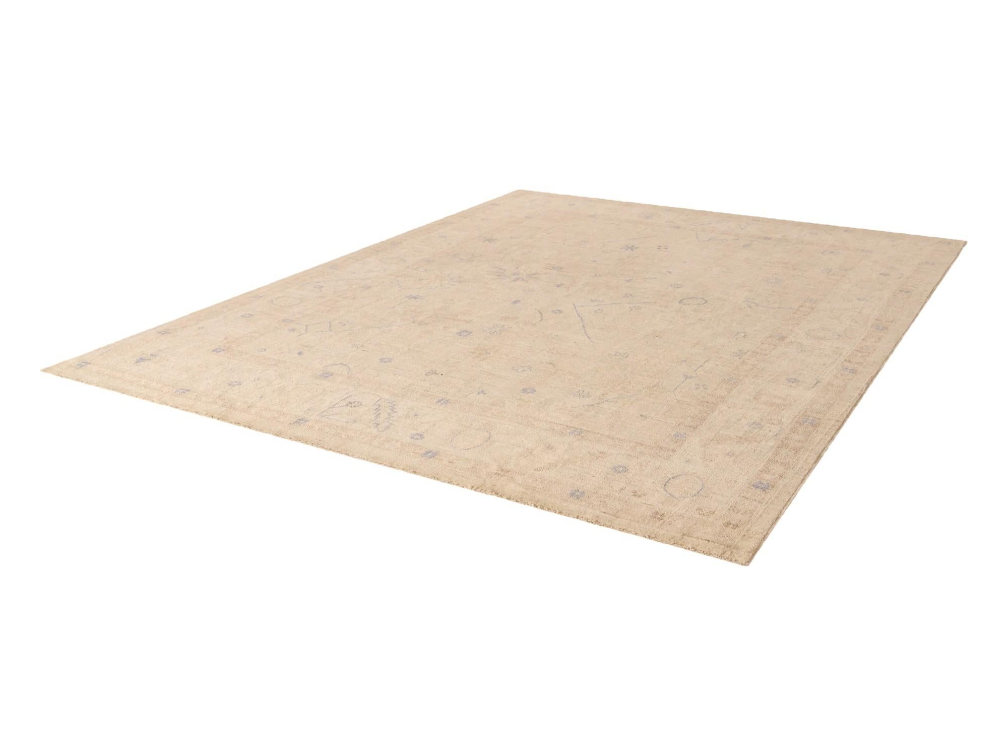 9' 10 x 13' 6 Hand Knotted Oushak Wool Rug