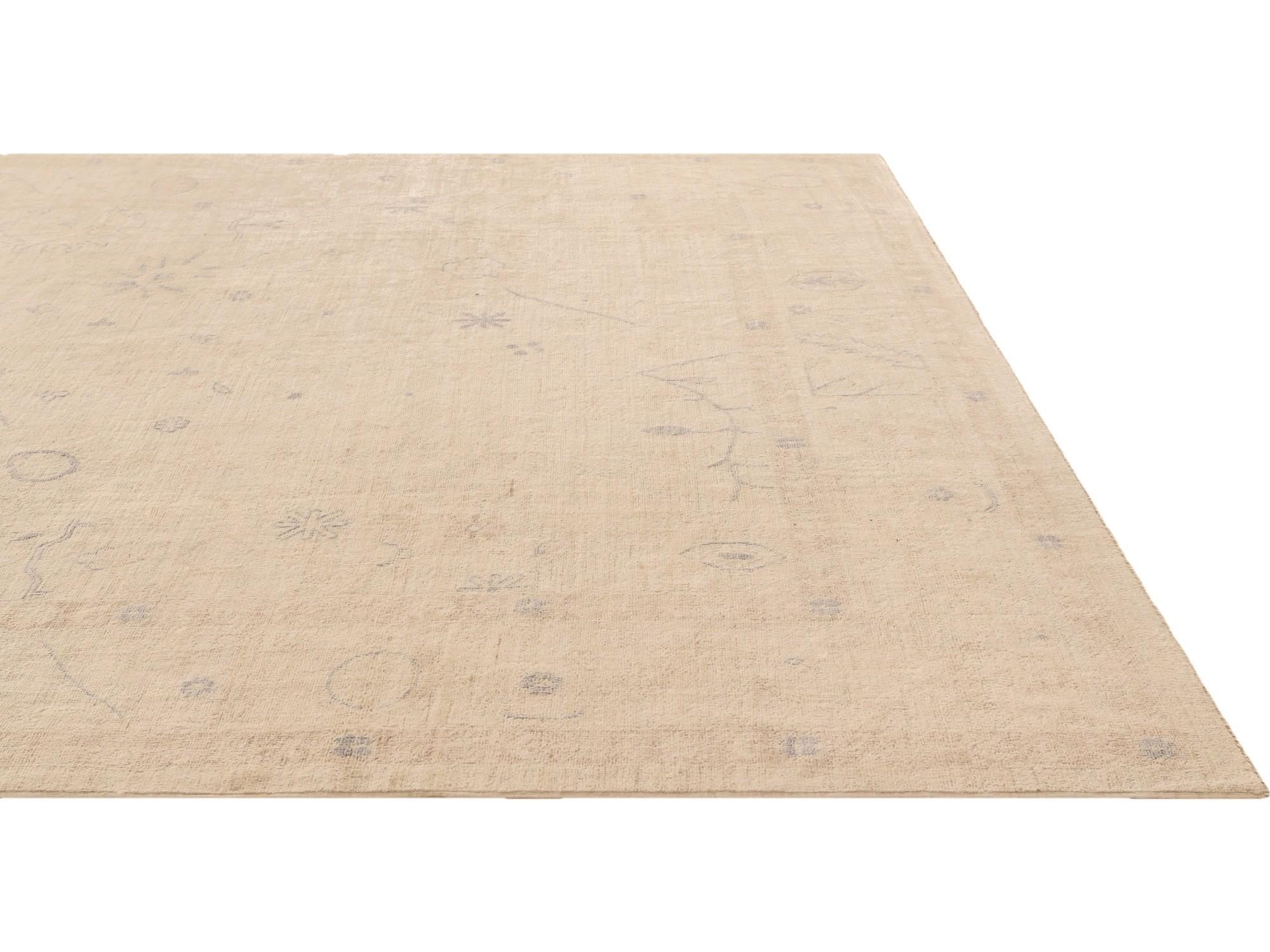9' 10 x 13' 6 Hand Knotted Oushak Wool Rug