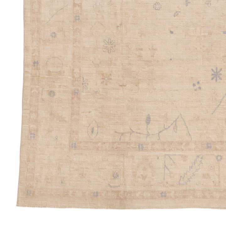 9' 10 x 13' 6 Hand Knotted Oushak Wool Rug