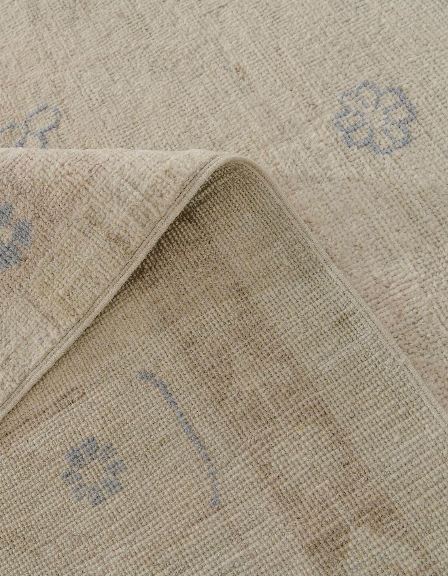 9' 10 x 13' 6 Hand Knotted Oushak Wool Rug