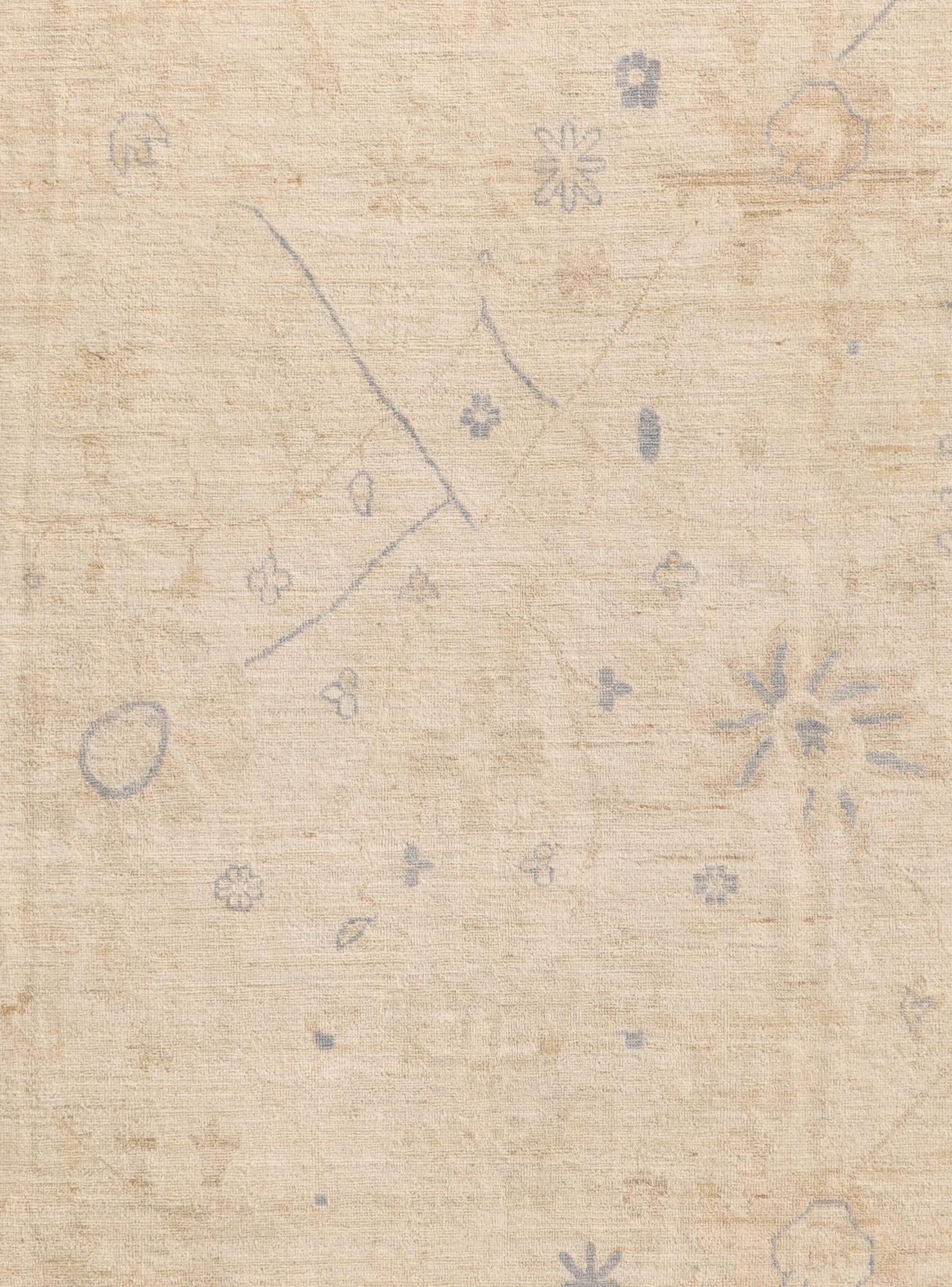 9' 10 x 13' 6 Hand Knotted Oushak Wool Rug