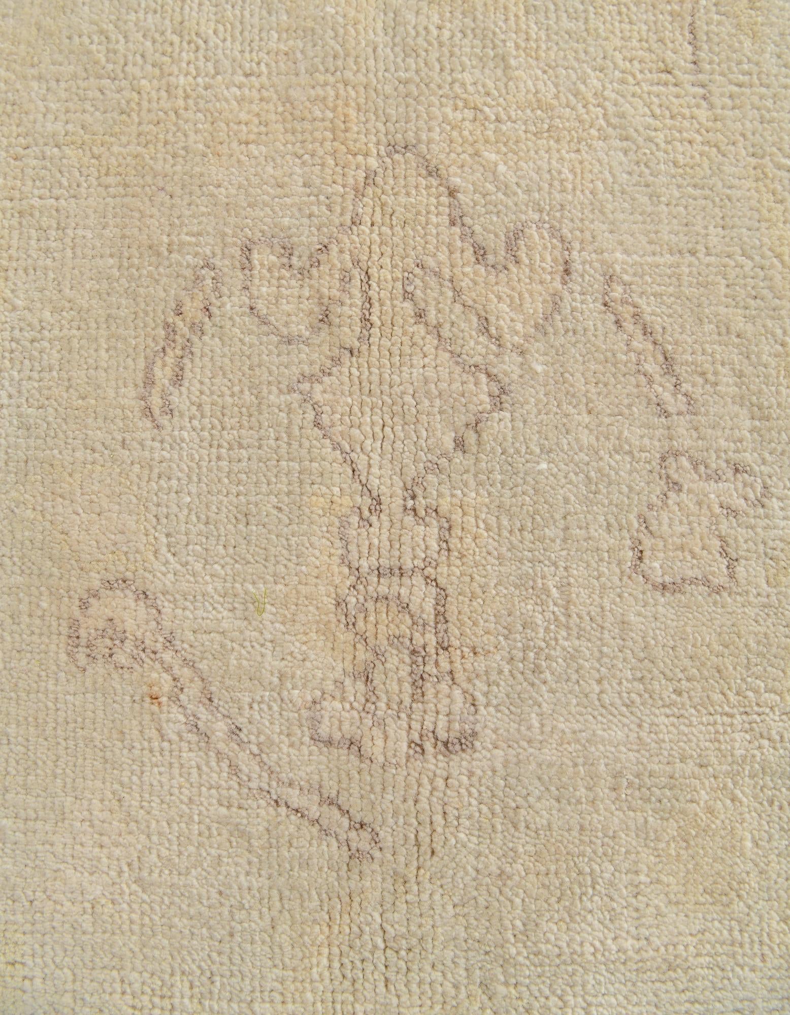 4' 3 x 6' Hand Knotted Oushak Wool Rug