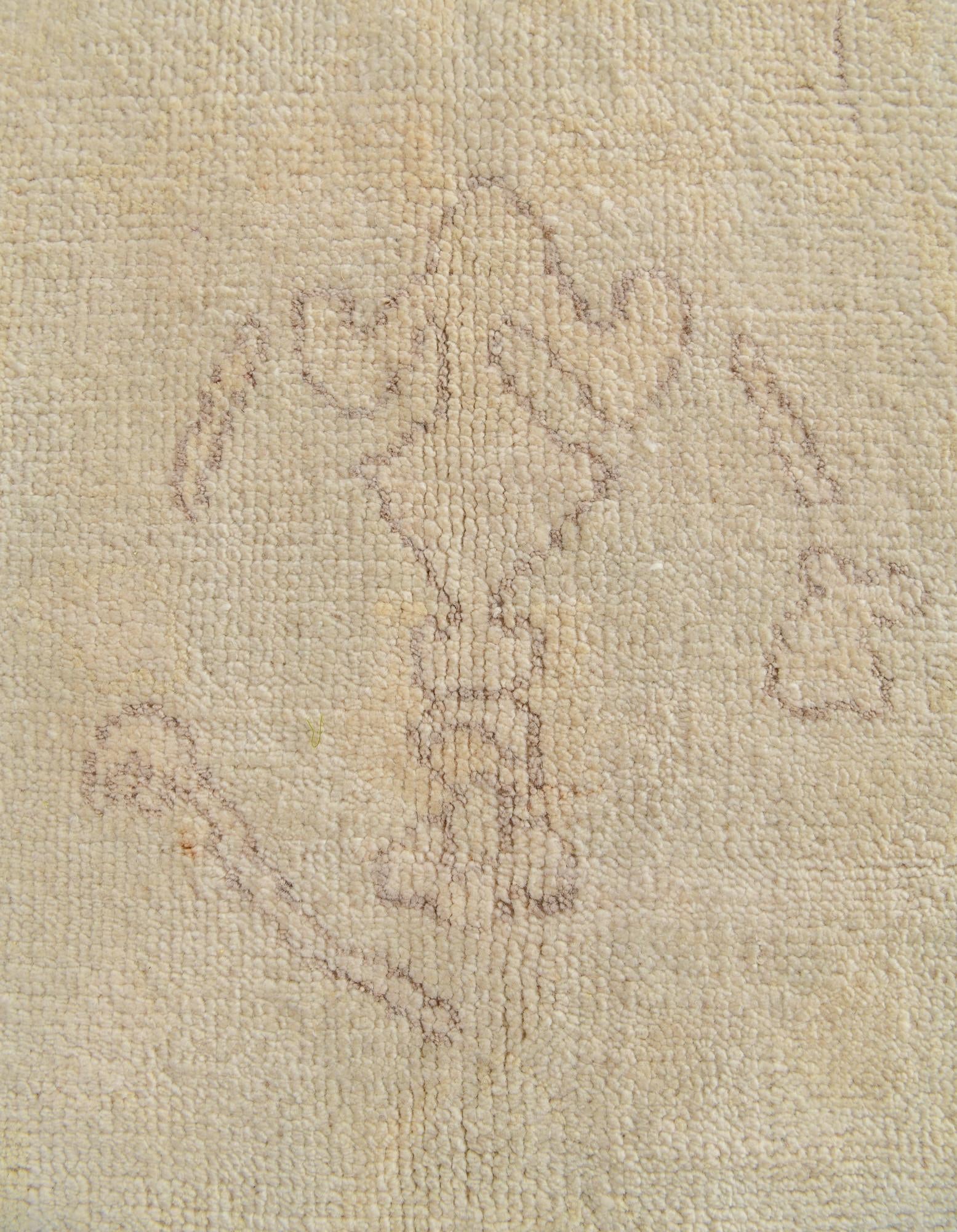 4' 3 x 6' Hand Knotted Oushak Wool Rug