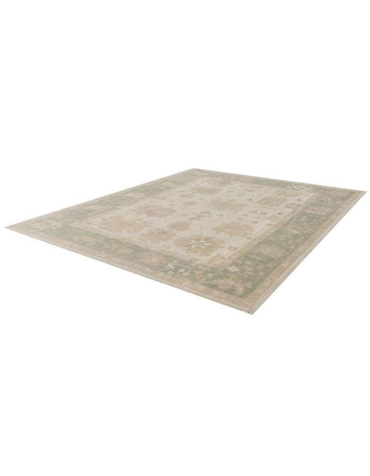 8' 4 x 9' 10 Hand Knotted Oushak Wool Rug