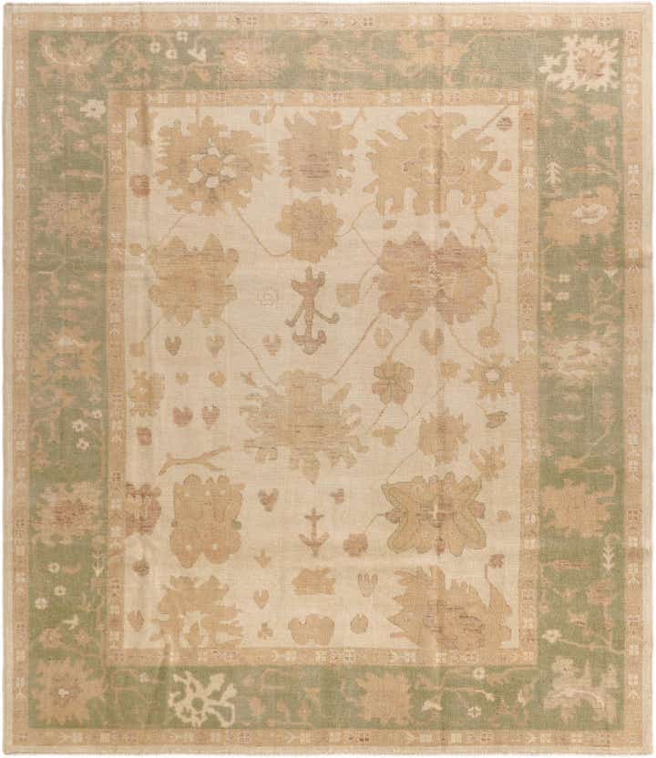 8' 4 x 9' 10 Hand Knotted Oushak Wool Rug