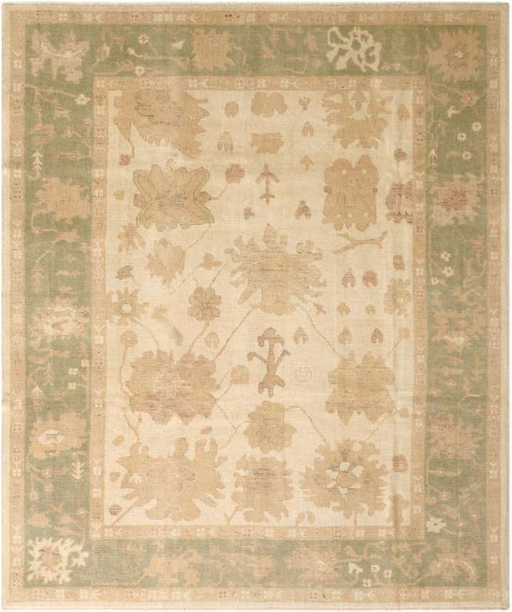 8' 4 x 9' 10 Hand Knotted Oushak Wool Rug