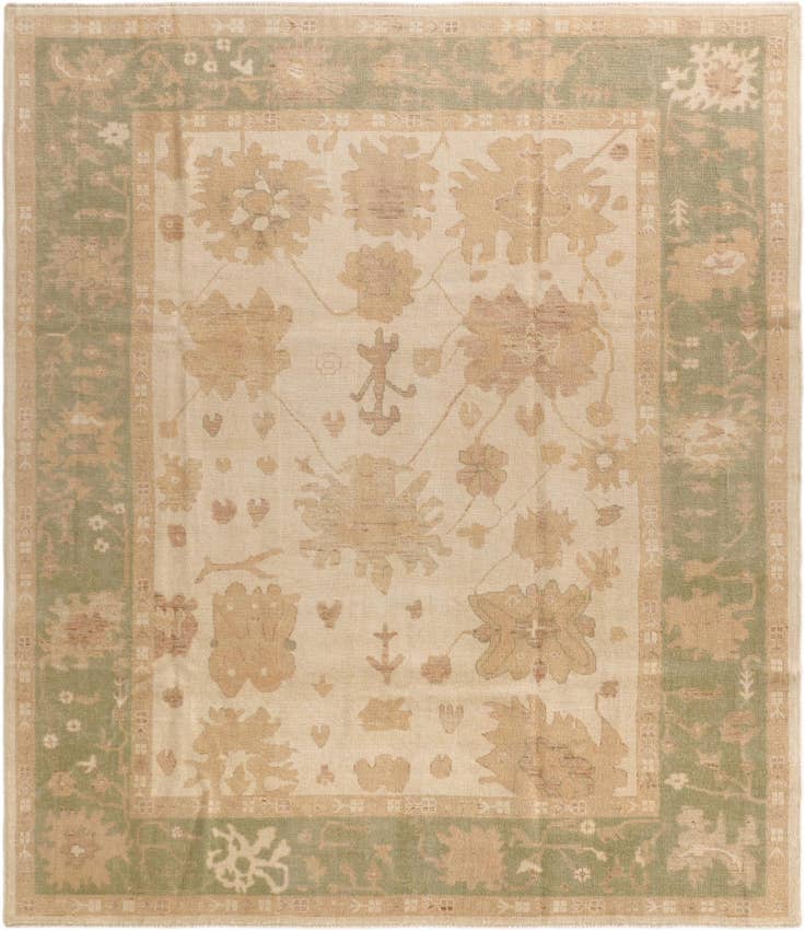 Detail image of 8' 4 x 9' 10 Hand Knotted Oushak Wool Rug