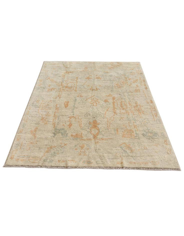 Detail image of 3' 10 x 5' 11 Hand Knotted Oushak Wool Rug