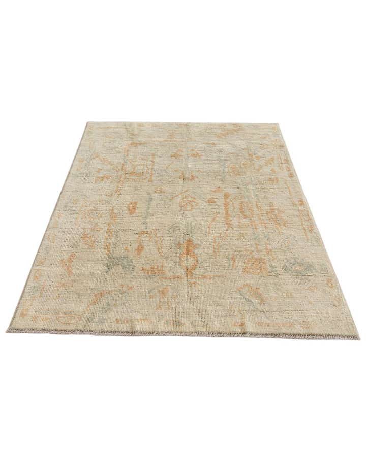 3' 10 x 5' 11 Hand Knotted Oushak Wool Rug