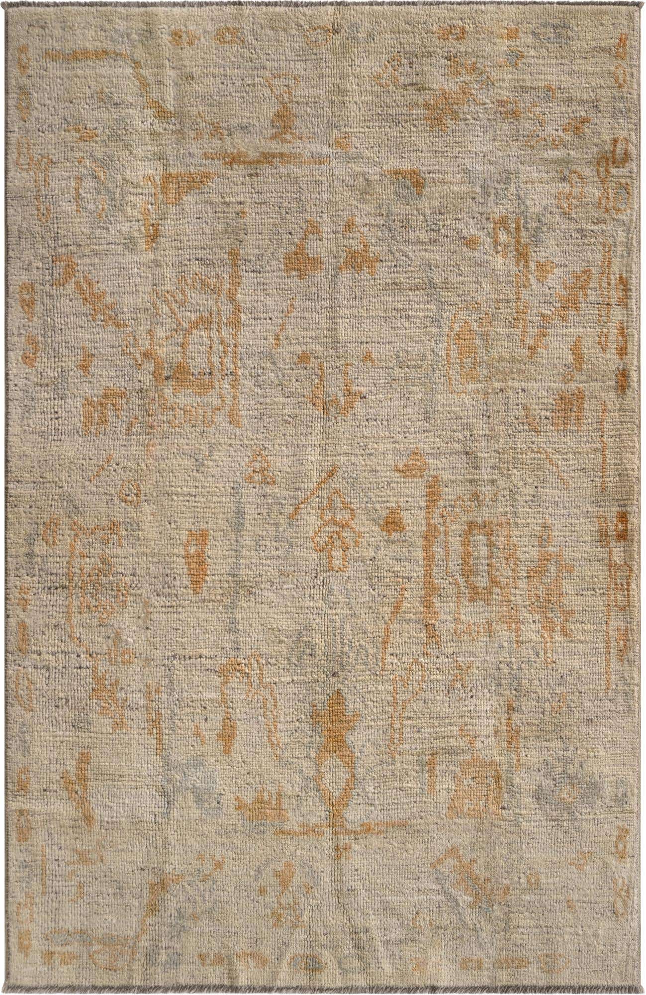 3' 10 x 5' 11 Hand Knotted Oushak Wool Rug