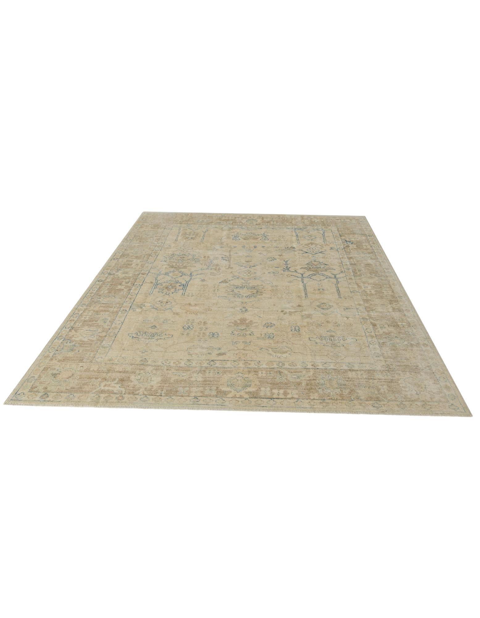 8' x 9' 9 Hand Knotted Oushak Wool Rug