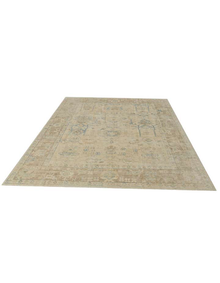 8' x 9' 9 Hand Knotted Oushak Wool Rug